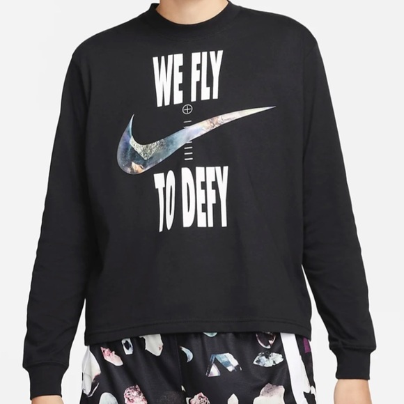NIKE Swoosh We Fly To Defy Long Sleeve Tee Shirt S - Picture 1 of 8